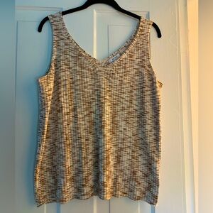 Nine West knit tank boho coastal natural colors
